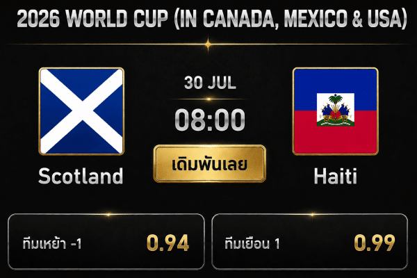 2026 WORLD CUP Scotland 30 JUL 08:00 Haiti